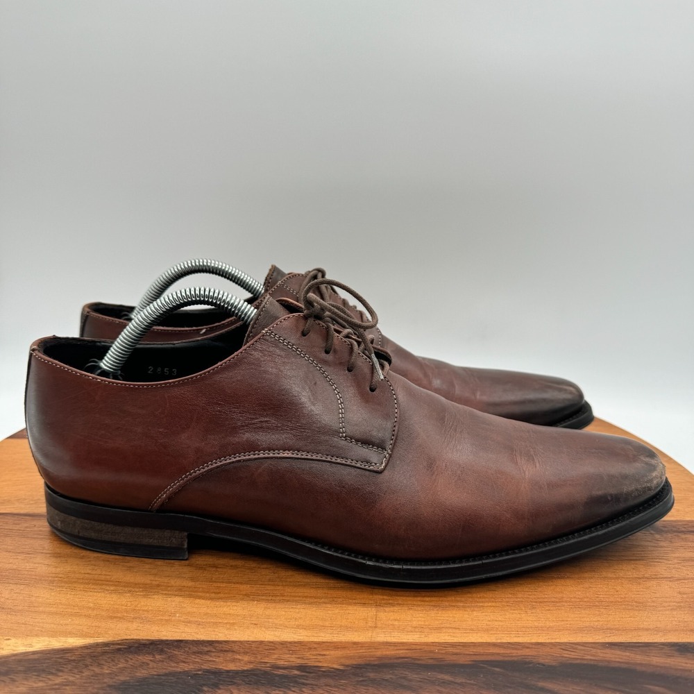 To Boot New York Adam Derrick Shoes Mens 10.5 Brown Leather Oxford Dress Casual